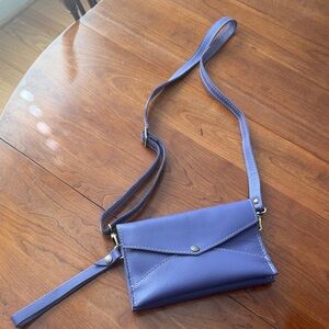 Portland Leather Lavender Crossbody Bag